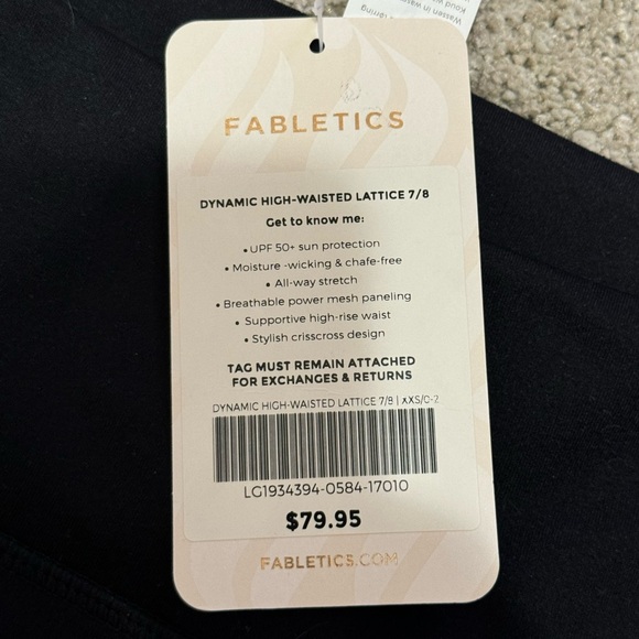 Fabletics Dynamic High-waisted Lattice Leggings 7/8 - Picture 7 of 7